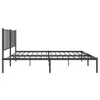 Metalowa Rama Łóżka Z Wezgłowiem Czarna, 140X200 Cm Podgląd zdjęcia produktu 5