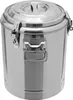 A stainless steel insulated container with a lid and latches. Náhled obrázku produktu