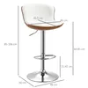 HOMCOM 2er-Set Barhocker, Bistrohocker mit Fußstütze, Produktbild-Vorschau 3