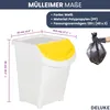 DELUKE® 3er Set Abfallbehälter mit Deckeln - 3x40L Produktbild-Vorschau 3