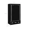 vidaXL Szafa czarna 87 x 49 x 159 cm tkanina Podgląd zdjęcia produktu 7