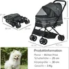 Hundebuggy Hundewagen bis 10 kg Klappbar Netzfenster Produktbild-Vorschau 3