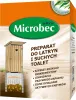 A product box for a toilet preparation product, featuring an illustration of a toilet and information about the product's benefits. Podgląd zdjęcia produktu