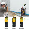 Construction workers using a laser level and receiver to measure and mark a building. Produktbild-Vorschau