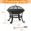 Ohniště Garpan s ochranným krytem proti jiskrám, Ø 55 cm, Náhled obrázku produktu 2