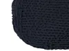 Close-up view of a dark-colored knitted pouf. Náhled obrázku produktu