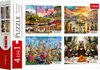 TREFL Puzzle Malované města a kapustňáci 4x1000 dílků Náhled obrázku produktu 1