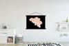 MuchoWow® Textilposter Karte - Belgien - Rosa 120x80 cm mit Produktbild-Vorschau 2