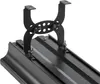 A close-up view of a black metal mounting bracket attached to a black heating element. Podgląd zdjęcia produktu