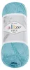 A ball of blue yarn on a white background. Produktbild-Vorschau