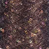 A close-up view of metallic brown yarn with scattered sequins. Produktbild-Vorschau