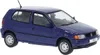 A blue Volkswagen Polo 3 model car is shown from a three-quarter front angle against a white background. Produktbild-Vorschau