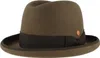 Mayser eleganter Homburg Wollfilz-Anlasshut mit Einfass in grau