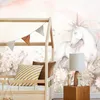Muralo Vlies Fototapete EINHORN Blumen Regenbogen Aquarell Produktbild-Vorschau 9