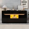 LED-Sideboard - 140x40x70 cm, Schwarz und Holzfarbe - Produktbild-Vorschau 4