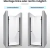 SONNI 90x195cm porta per nicchia doccia, vetro di sicurezza Anteprima dell’immagine prodotto 10