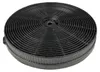 A black circular carbon filter with a coiled grid pattern. Produktbild-Vorschau