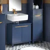A bathroom vanity with a sink and faucet. Produktbild-Vorschau