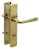 A brass door handle set with a keyhole. Produktbild-Vorschau