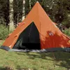 vidaXL Tipi-Campingzelt 4 Personen Orange Wasserdicht Produktbild-Vorschau 2
