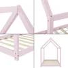 [en.casa] Kinderbett 90x200cm Rosa Haus Holz Natur Produktbild-Vorschau 7