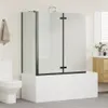 vidaXL Paroi de douche noire 120 x 68 x 130 cm Voir les images du produit 3