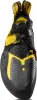 Klett-Kletterschuh "Solution Comp" von La Sportiva in Schwarz und Gelb; mit markanter Sohle und Schnallenverschluss. Produktbild-Vorschau