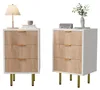 ProximaX Nachttisch 2er Set, Weiß & Naturholz, 3 Produktbild-Vorschau 13