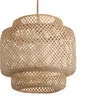 Boho hanglamp, bamboe, diameter 40 cm, E27, wit/bruin Productafbeelding-voorbeeld 1