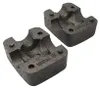 Two black foam insulation pieces with a curved channel for pipes. Produktbild-Vorschau