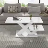 Konferenčný stolík, 100x48x45 cm, 100% MDF, biely, Náhľad obrázku produktu 1