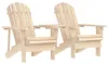 vidaXL Adirondack-Gartenstühle mit Tisch Massivholz Tanne Produktbild-Vorschau 6