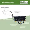 Fahrradanhänger mit Kupplung 90L Plane Handwagen Produktbild-Vorschau 5