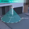 A diagram illustrating the motion detection range of an outdoor LED wall light. Produktbild-Vorschau