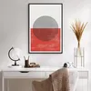 Gerahmtes Poster - Schwarzer Rahmen - Abstraktion Weiß-Rot Produktbild-Vorschau 6