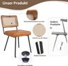 A product image showcasing a chair with close-up details and marketing text. Produktbild-Vorschau