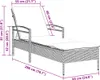 Sonnenliege mit Auflage Schwarz 63x200x81 cm Poly Rattan Produktbild-Vorschau 7
