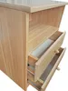 A close-up view of a wooden nightstand with two drawers and an open shelf. Produktbild-Vorschau