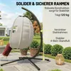 Outsunny Hängesessel mit Gestell faltbar Hängekorb mit dick Produktbild-Vorschau 7