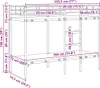 vidaXL Poschodová posteľ bez matraca čierna 75x190 cm oceľ Náhľad obrázku produktu 8