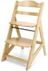 Chaise haute en bois - Chaise haute en bois à hauteur Voir les images du produit 3