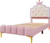Lit de princesse, avec sommier à lattes, éclairage LED, Voir les images du produit 20