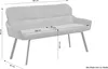 A diagram showing the dimensions of a bench. Produktbild-Vorschau
