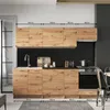 Küche 240 cm - mit schwarzer Arbeitsplatte - Artisan Eiche Produktbild-Vorschau 7
