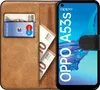 A book-style phone case with a phone inside, showing cards and cash slots. Podgląd zdjęcia produktu