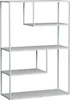 Knihovna "Sievi" se 4 policemi ocel 126 x 85 x 35 cm Bílá, Náhled obrázku produktu 3