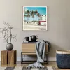 Gerahmtes Poster - Rahmen in heller Eiche - Strand Miami Produktbild-Vorschau 7