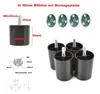 Product image showing furniture feet with dimensions and accompanying diagrams. Voir les images du produit