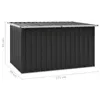 Zahradní úložný box pozinkovaná ocel Antracitová / 171 x 99 Náhled obrázku produktu 15