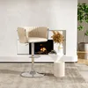 Lot de 1 tabouret de bar en velours, pivotant à 360°, Voir les images du produit 5